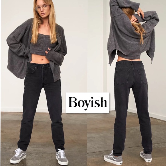 Boyish Denim - Boyish The Billy Jeans In La Strada High Rise Skinny Jeans Black 27 Rigid